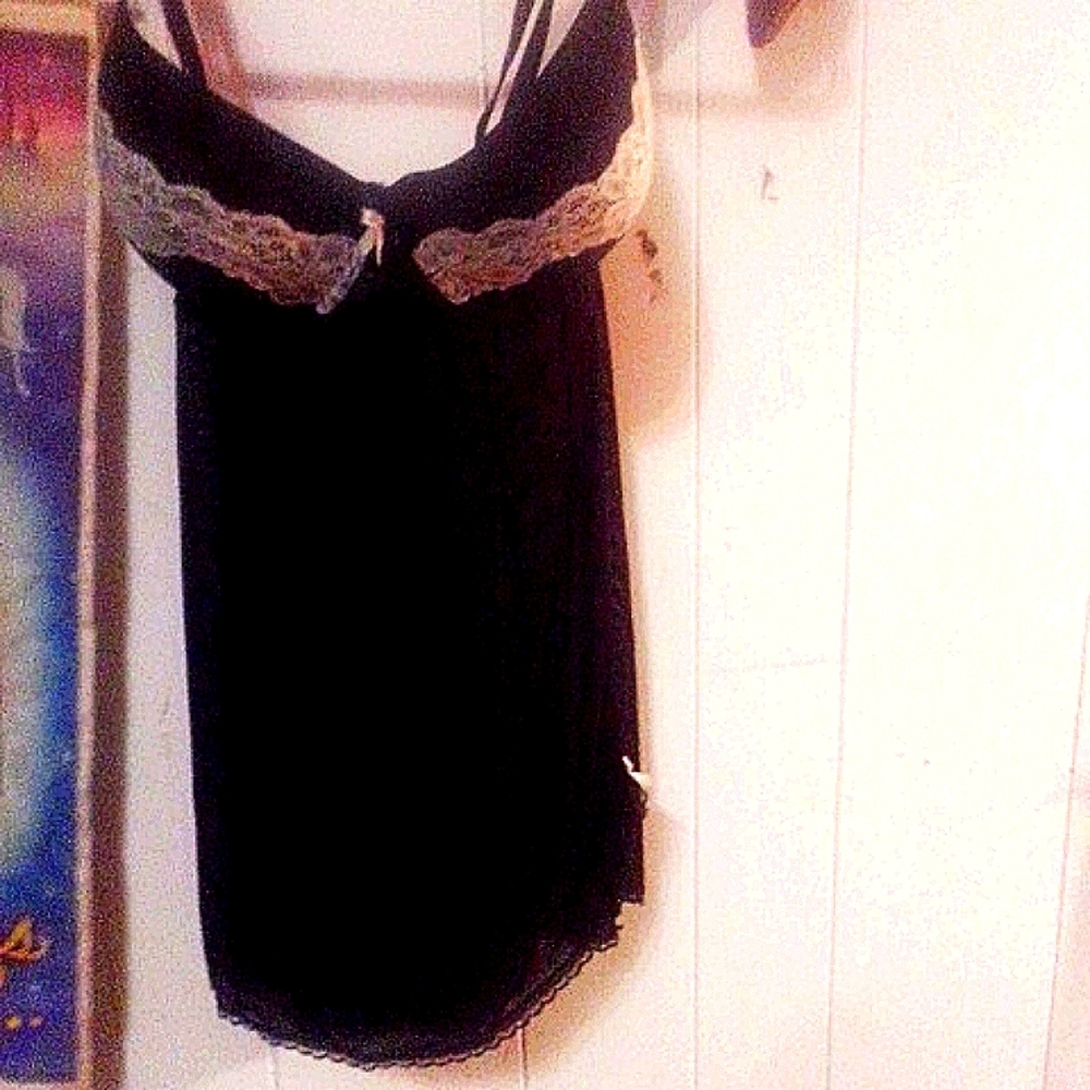 Black and white see through push up neglige